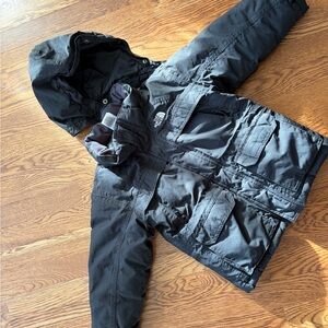The North Face Kids Black Hooded Puffer Jacket
